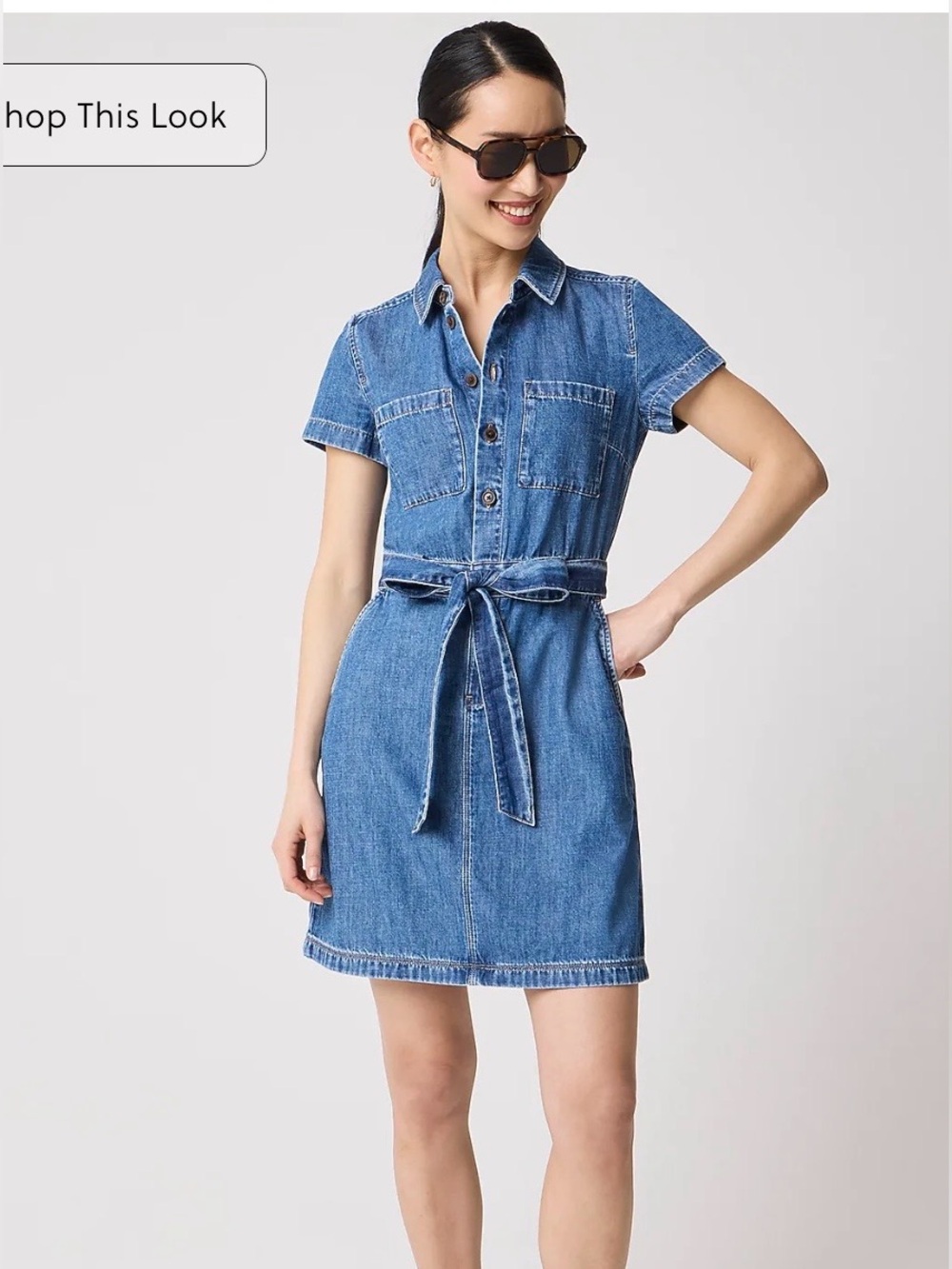J Crew Factory Denim Utility Dress